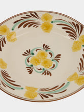 Les Ottomans Yellow and Brown Farm Ceramic Dinner Plate