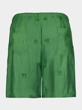 Baziszt Green Thrive Silk Shorts