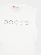 Marni Lily White Cut-Out Sleeveless T-Shirt
