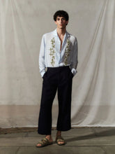 Baziszt Blue Tinees Embroidered Shirt