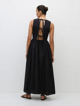 Matteau Black Tie Back Midi Dress