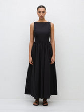 Matteau Black Tie Back Midi Dress