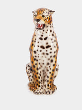 Les Ottomans Ceramic Large Leopard Sculpture