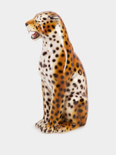 Les Ottomans Ceramic Large Leopard Sculpture