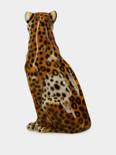 Les Ottomans Leopard Hand-Painted Ceramic Sculpture