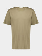Lemaire Green Ribbed U-Neck T-Shirt