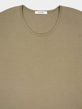 Lemaire Green Ribbed U-Neck T-Shirt