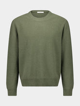 Lemaire Green Wool Crew-Neck Jumper