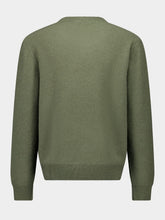 Lemaire Green Wool Crew-Neck Jumper