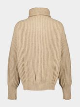 Beige Zipped Alpaca Wool Cardigan | PDP - Fashion Clinic