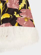 La DoubleJ La Scala Black Floral Feather Top