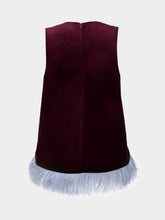 La DoubleJ La Scala Bordeaux Red Velvet Top