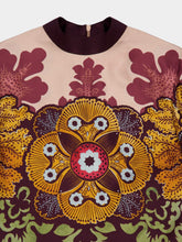 La DoubleJ Bounty Placée Long Sleeve High-Neck Top in Silk