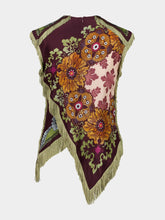 La DoubleJ Bounty Placée Scarf Top in Burgundy Silk Voile