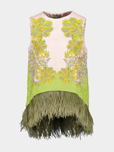 La DoubleJ Swathe Pink Feather Trim La Scala Top