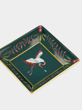 La DoubleJ Spirit Stork Dark Green Porcelain Trinket Tray
