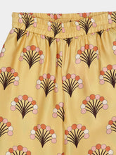 La DoubleJ Yellow Printed Silk Palazzo Trousers