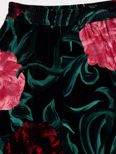 La DoubleJ Peony Black Velvet Stretch Palazzo Pants