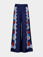 La DoubleJ x Orlebar Brown Whitsun Placée Blue Palazzo Pants