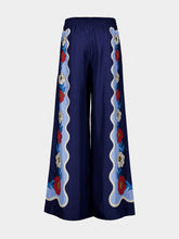 La DoubleJ x Orlebar Brown Whitsun Placée Blue Palazzo Pants
