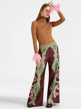 La DoubleJ Portal Placée Brown Silk Twill Palazzo Pants