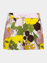La DoubleJ Big Flowers-Print Cotton Shorts