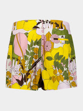 La DoubleJ Big Flowers-Print Cotton Shorts