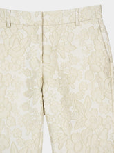 La DoubleJ Cream Peony 24/7 Print Straight-Leg Trousers