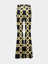 La DoubleJ Black Graphic Print Flared Trousers