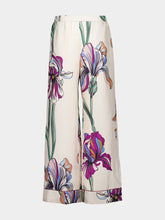 La DoubleJ Iris Placee Floral Silk Pajama Trousers