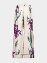 La DoubleJ Iris Placee Floral Silk Pajama Trousers