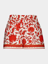 La DoubleJ x Orlebar Brown Dragonflower Mini Red Pull-Up Shorts