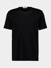 Lemaire Black Ribbed Jersey Scoop-Neck T-Shirt