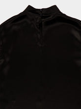 Tom Ford Black Mock Neck Blouse Charmeuse