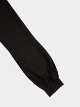 Tom Ford Black Mock Neck Blouse Charmeuse