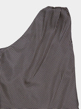 Tom Ford Black Polka Dot One-Shoulder Satin Top