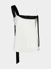 Tom Ford Off-White Silk Camisole with Tuxedo Band