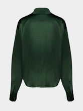 Tom Ford Moss Green Silk Satin Polo Shirt