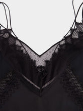 Tom Ford Black Lace-Encrusted Crepe Satin Camisole Top