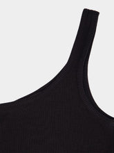 Tom Ford Black Silk Blend Rib Jersey One-Shoulder Top