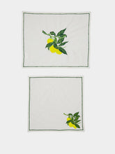 Les Ottomans Lemon Embroidered Linen Set