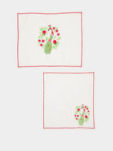 Les Ottomans Tropical peacock napkin and placemat set