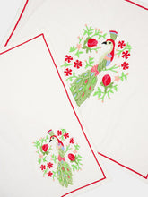 Les Ottomans Tropical peacock napkin and placemat set