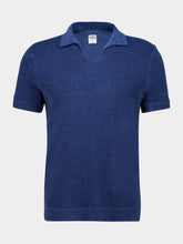Fedeli Navy Blue Peter Terry Cotton Polo