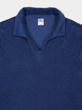 Fedeli Navy Blue Peter Terry Cotton Polo
