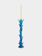 Jean Roger Azure Blue Tulipe Large Ceramic Candle Holder