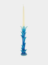 Jean Roger Azure Blue Tulipe Medium Ceramic Candle Holder