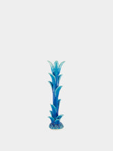 Jean Roger Azure Blue Tulipe Medium Ceramic Candle Holder