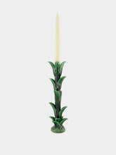 Jean Roger Emerald Green Tulipe Medium Ceramic Candle Holder