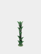 Jean Roger Emerald Green Tulipe Medium Ceramic Candle Holder
